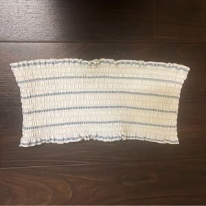 SHEIN striped bandeau bikini top